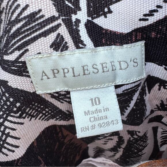 Appleseed’s Leaf Button Blazer Jacket Black Tan Women's Size 10 - Picture 10 of 11